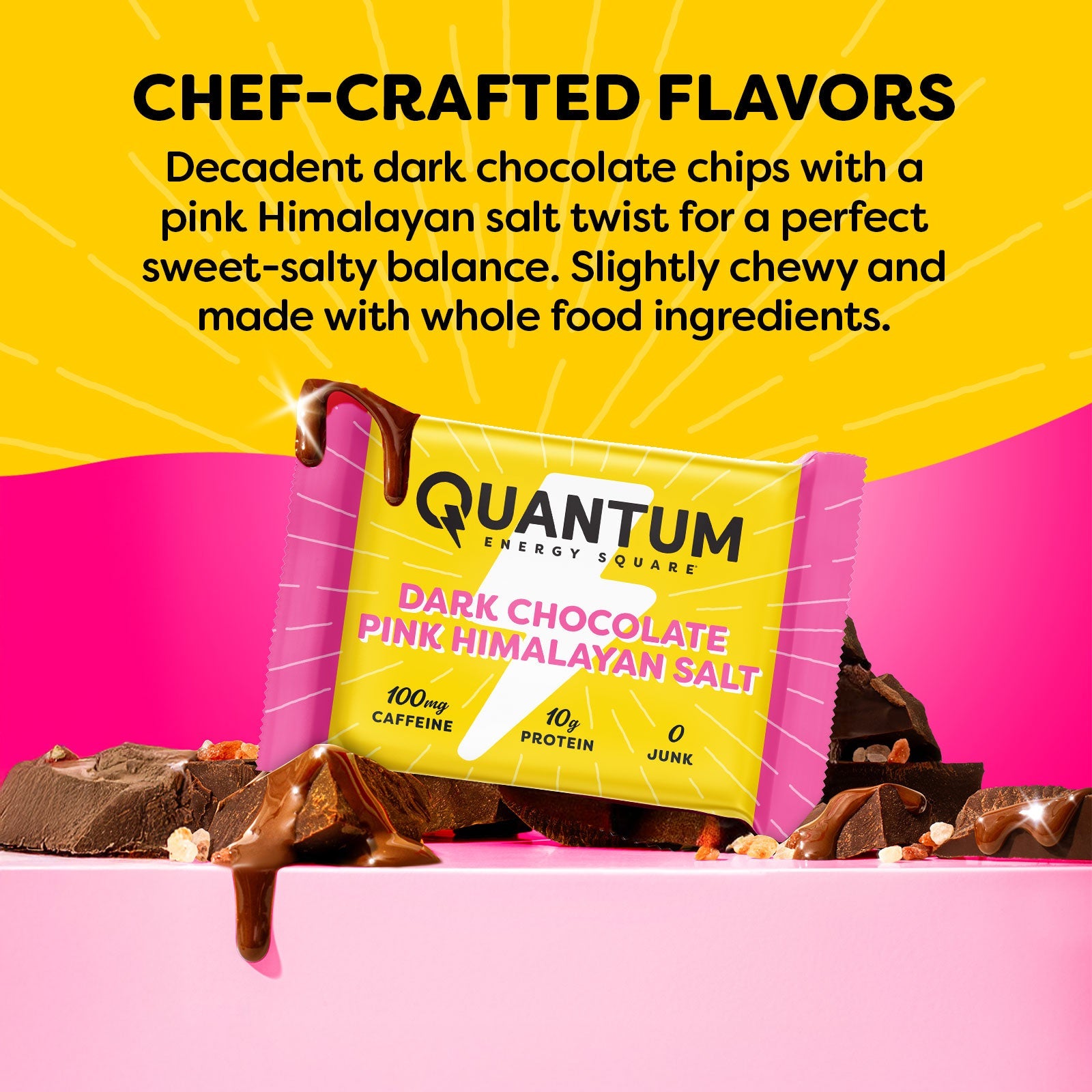 Dark Chocolate Pink Himalayan Salt Quantum Squares Dev