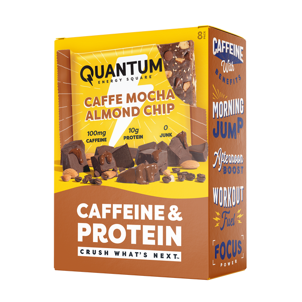 Caffe Mocha Almond Chip Caffeinated Energy Square - 8 Pack
