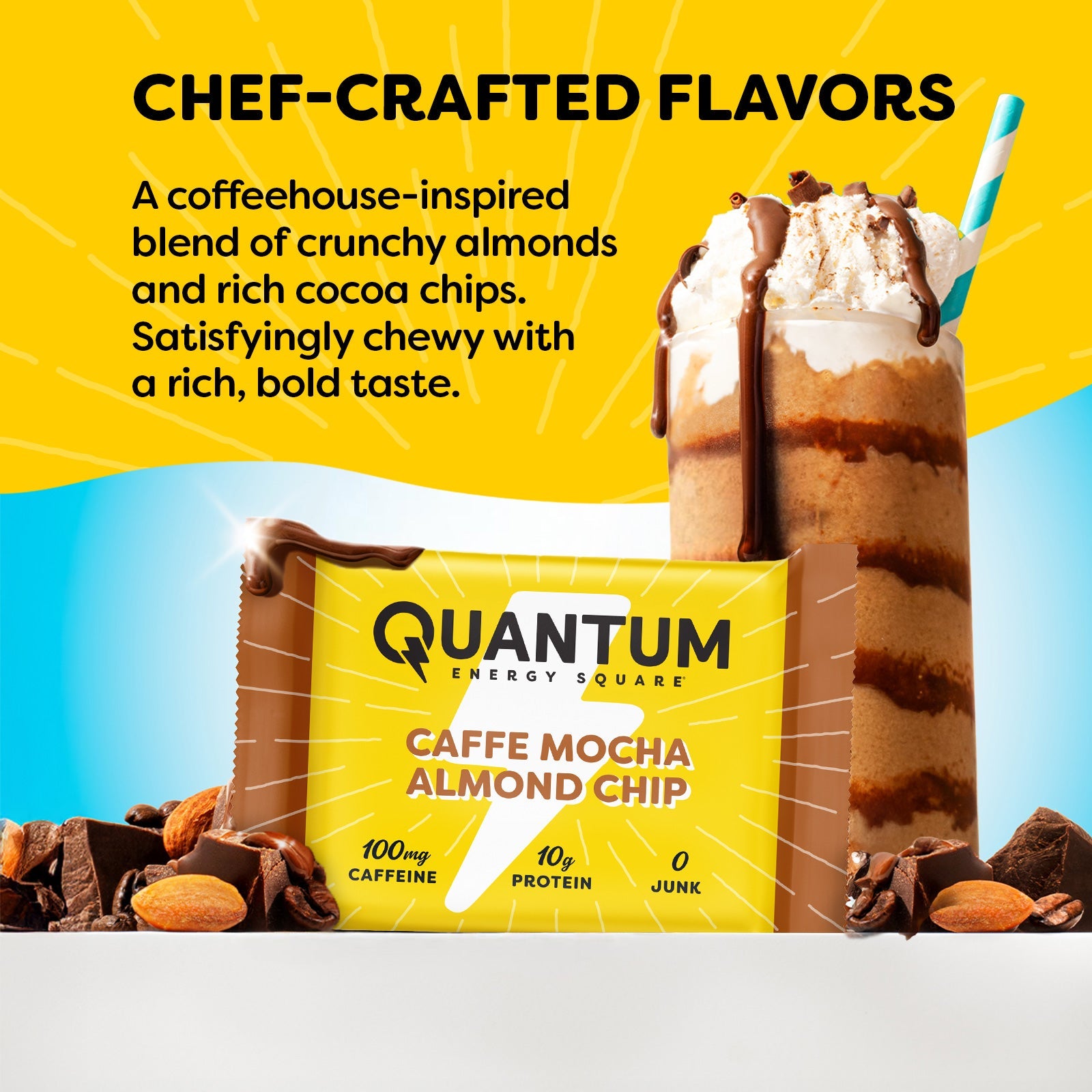 Caffe Mocha Almond Chip Quantum Squares Dev