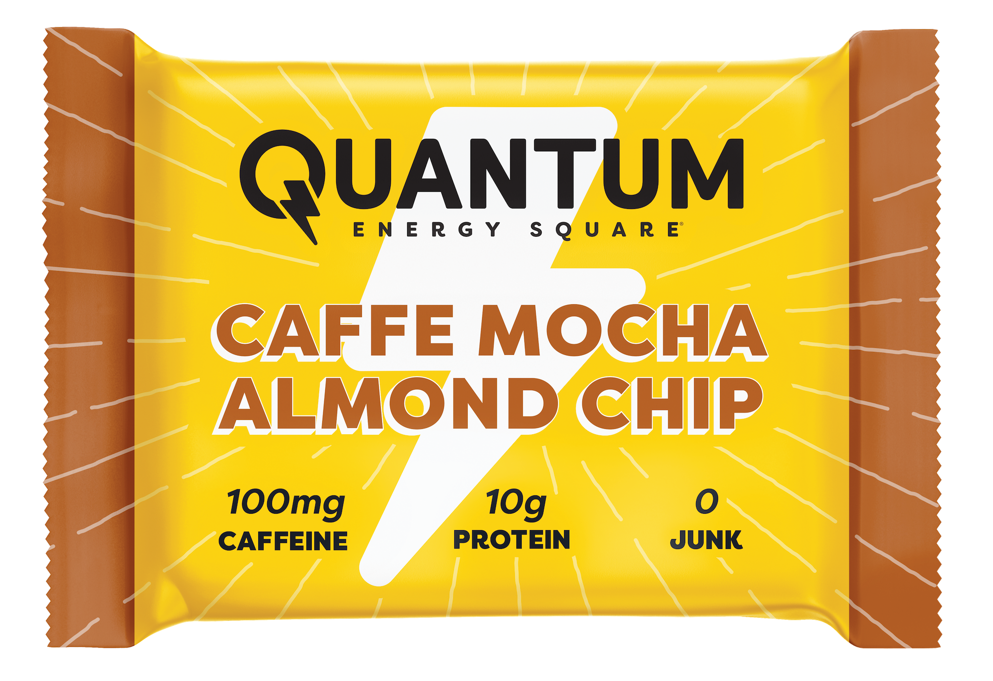 Caffe Mocha Almond Chip Caffeinated Energy Square - 8 Pack
