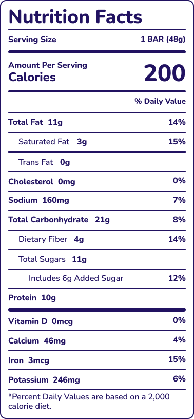 Caramel Almond Sea Salt Nutrition Facts